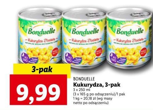 Promocja Kukurydza złocista bonduelle Lidl