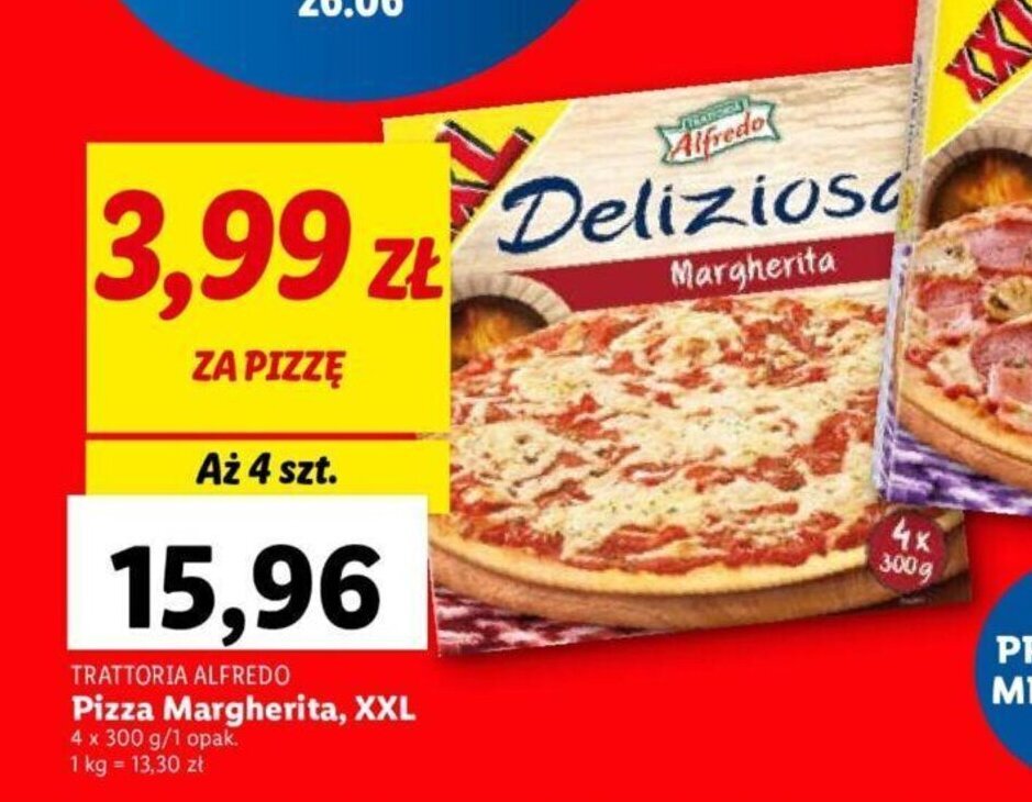 Promocja TRATTORIA ALFREDO Pizza Margherita 4x300g W Lidl