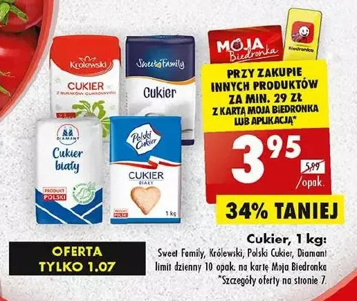 Promocja Cukier biały polski Biedronka