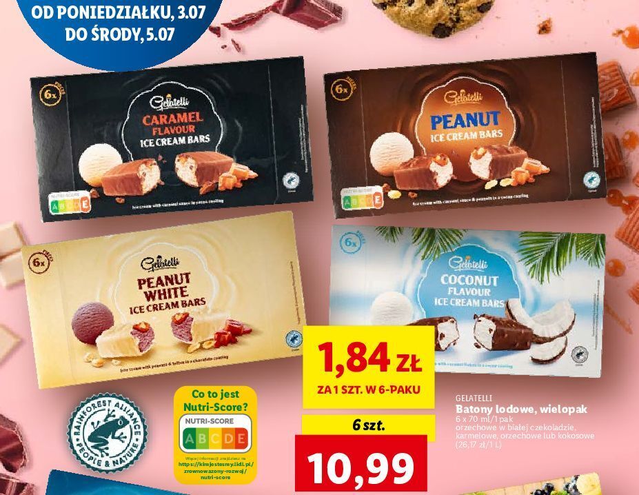 Promocja Batoniki Lodowe Caramel Chocolate Gelatelli W Lidl