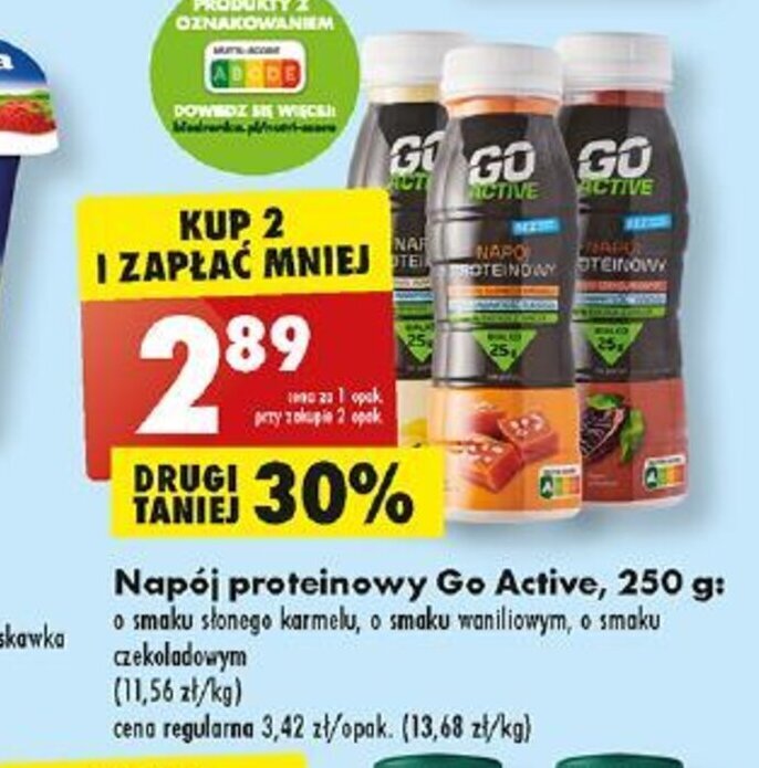 Promocja Napój proteinowy Go Active 250 g w Biedronka