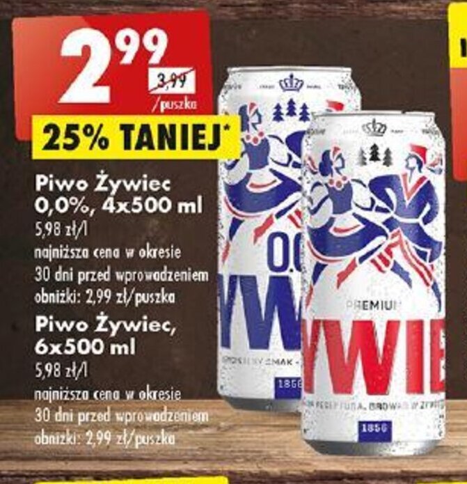 Promocja Piwo Żywiec 0 0 500 ml w Biedronka