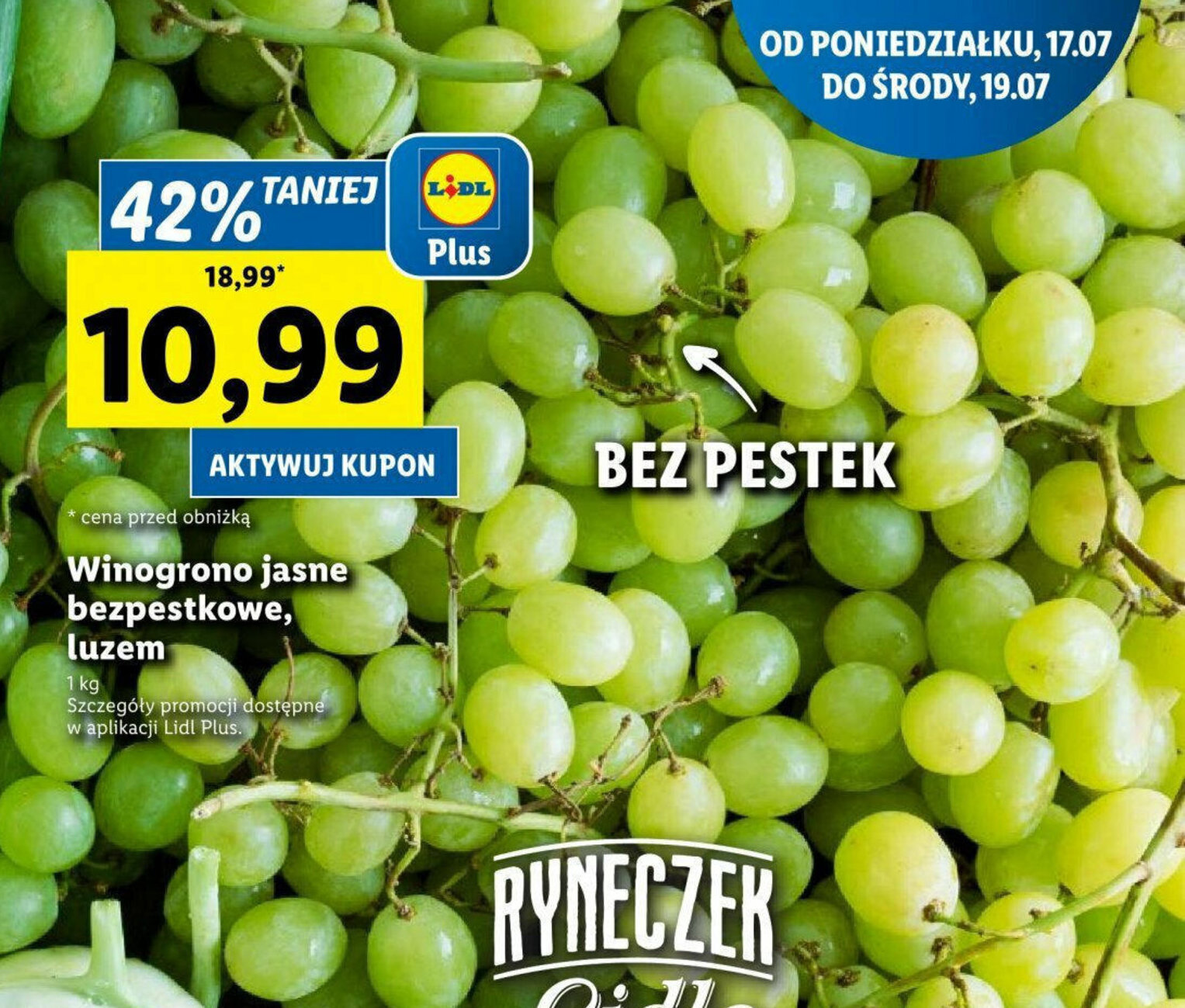 Promocja Winogrono Jasne Bezpestkowe Luzem Kg W Lidl