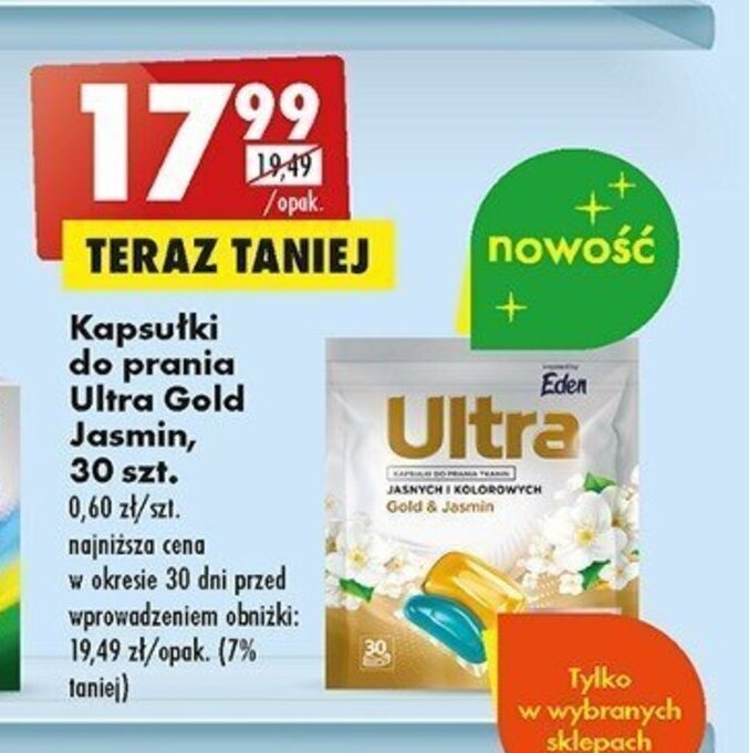 Promocja Kapsu Ki Do Prania Ultra Gold Jasmin Szt W Biedronka