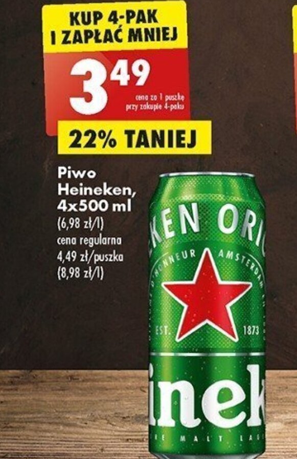 Promocja Piwo Heineken X Ml W Biedronka