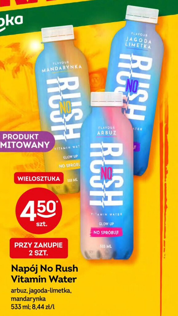 Promocja Nap J No Rush Vitamin Water Ml W Abka