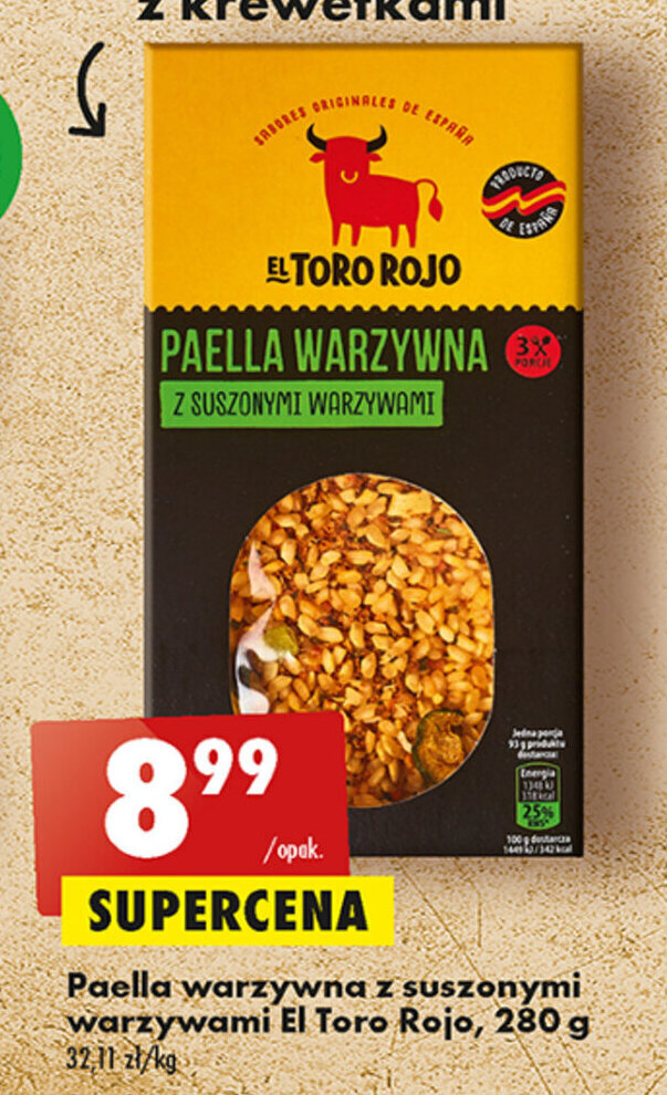 Promocja Paella Warzywna Z Suszonymi Warzywami El Toro Rojo 280 G W