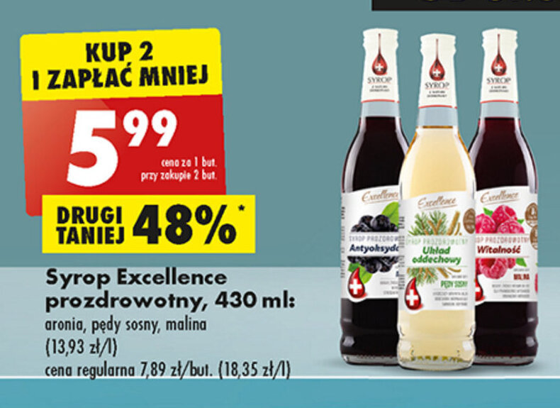 Promocja Syrop Excellence Prozdrowotny 430 Ml W Biedronka