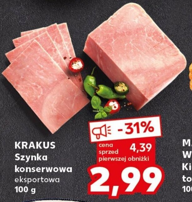 Promocja KRAKUS Szynka Konserwowa Eksportowa 100 G W Kaufland