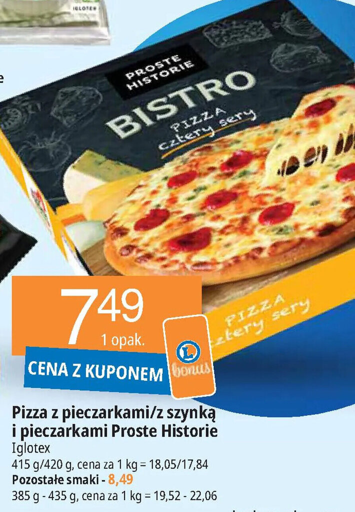 Promocja Iglotex Pizza Z Pieczarkami Z Szynk I Pieczarkami Proste