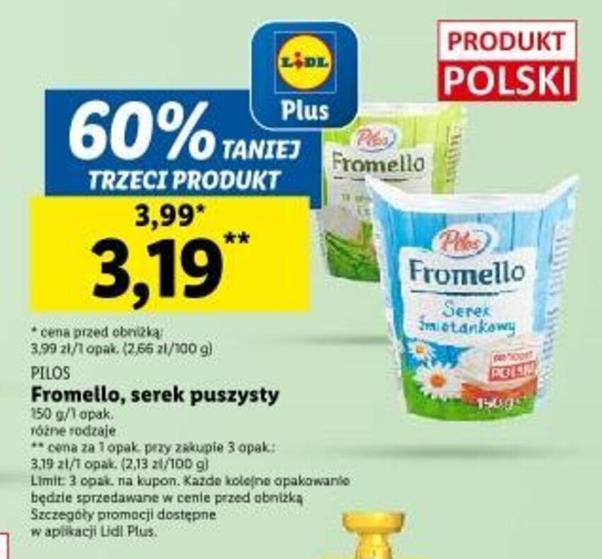 Promocja Pilos Fromello Serek Puszysty G W Lidl