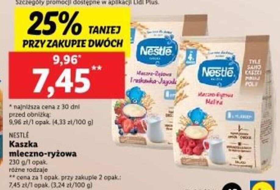 Promocja Nestl Kaszka Mleczno Ry Owa G W Lidl