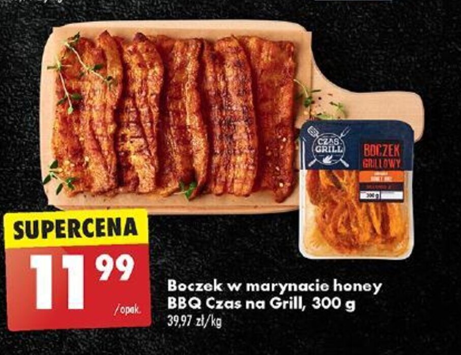 Promocja Boczek W Marynacie Honey BBQ Czas Na Grill 300 G W Biedronka