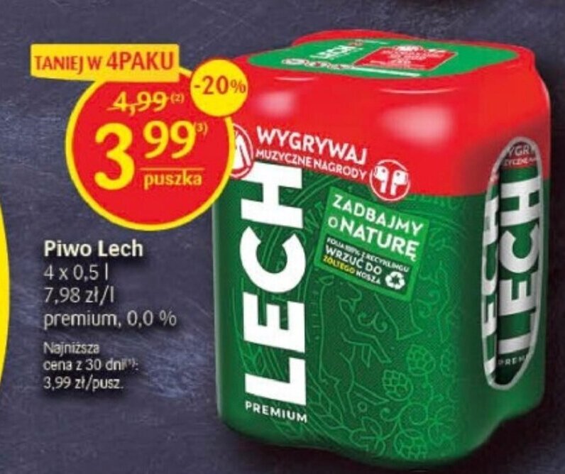 Promocja Piwo Lech 0 5 L W Delikatesy Centrum