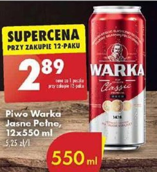 Promocja Piwo Warka Jasne Pe Ne Ml W Biedronka