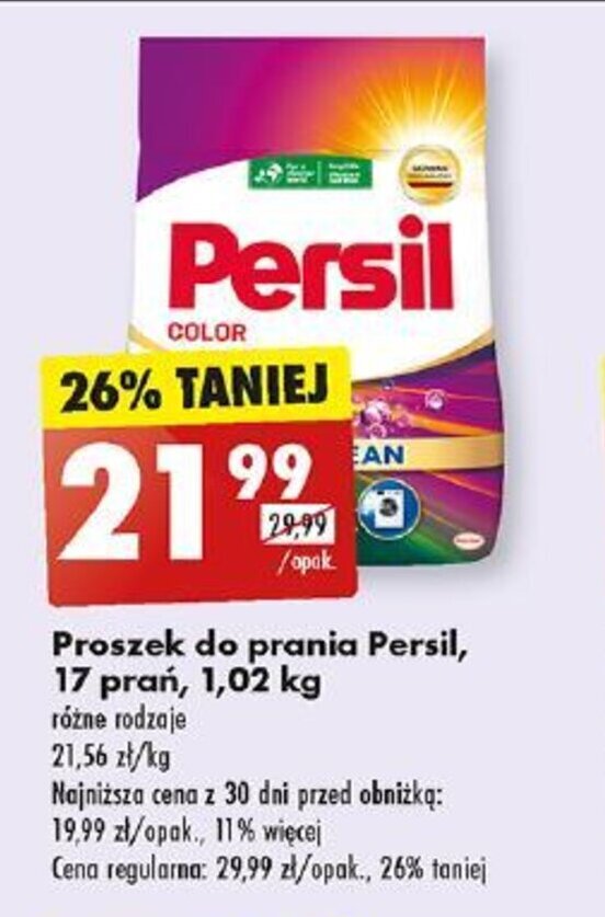 Promocja Proszek Do Prania Persil Pra Kg Biedronka