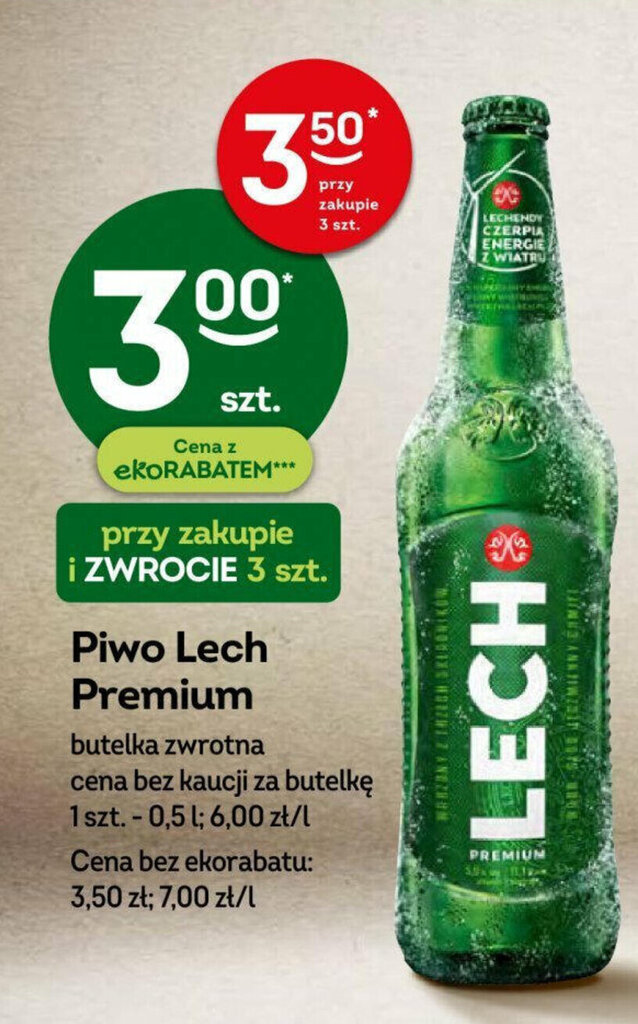 Promocja Piwo Lech Premium 0 5 l w Żabka