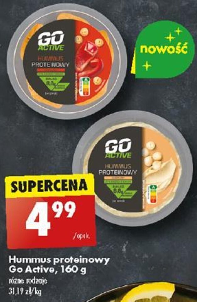 Promocja Hummus Proteinowy Go Active 160 G W Biedronka