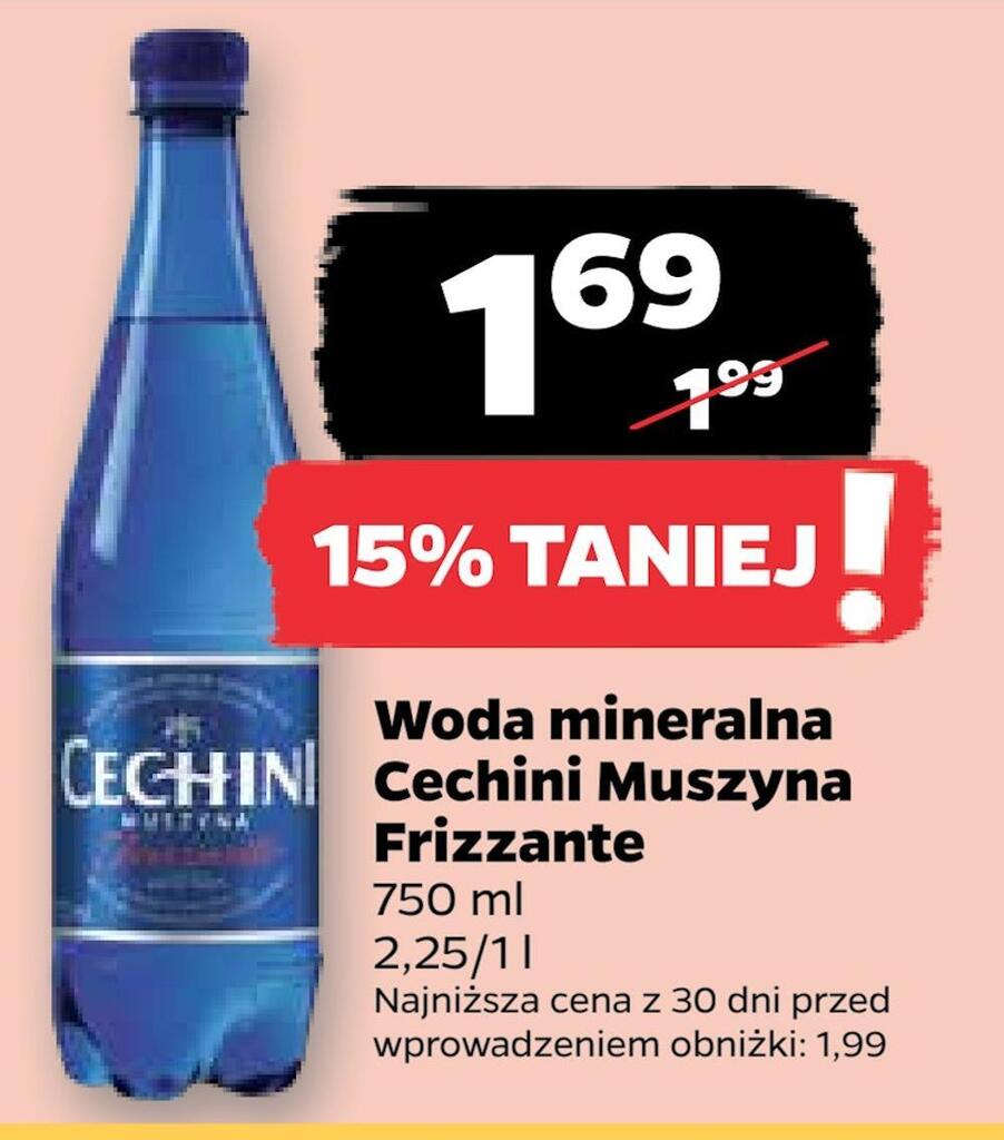 Promocja Woda Mineralna Cechini Muszyna Frizzante W Netto