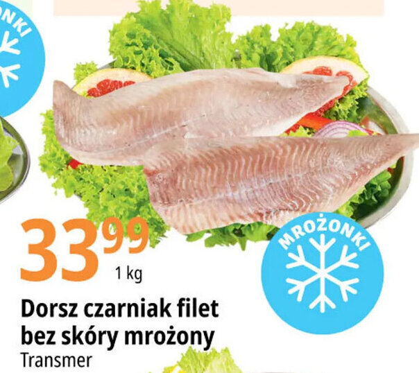 Promocja Dorsz Czarniak Filet Bez Sk Ry Mro Ony Transmer Kg W E Leclerc