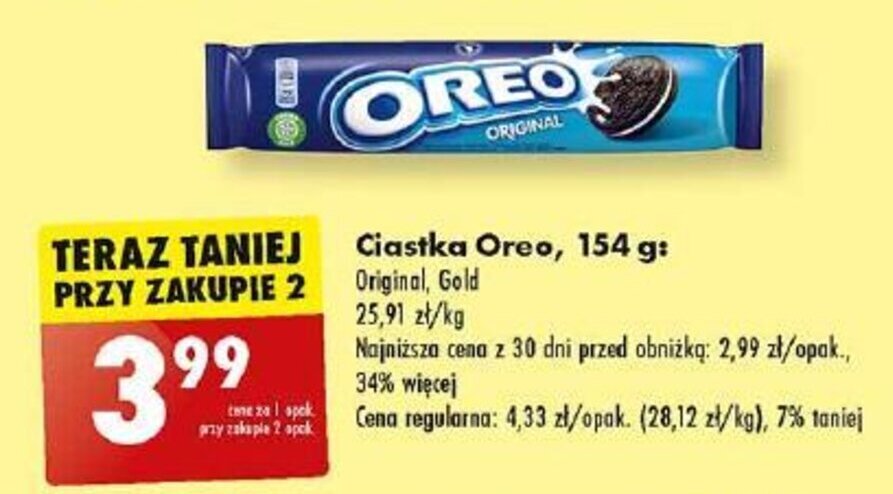 Promocja Ciastka Oreo G W Biedronka