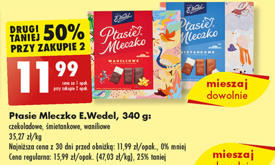 Promocja Ptasie Mleczko E Wedel 340 G W Biedronka