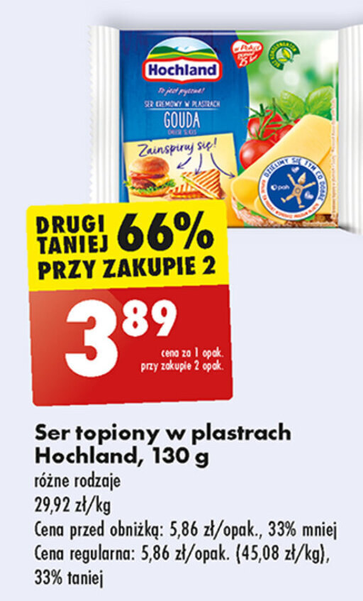 Promocja Ser Topiony W Plastrach Hochland 130 G W Biedronka