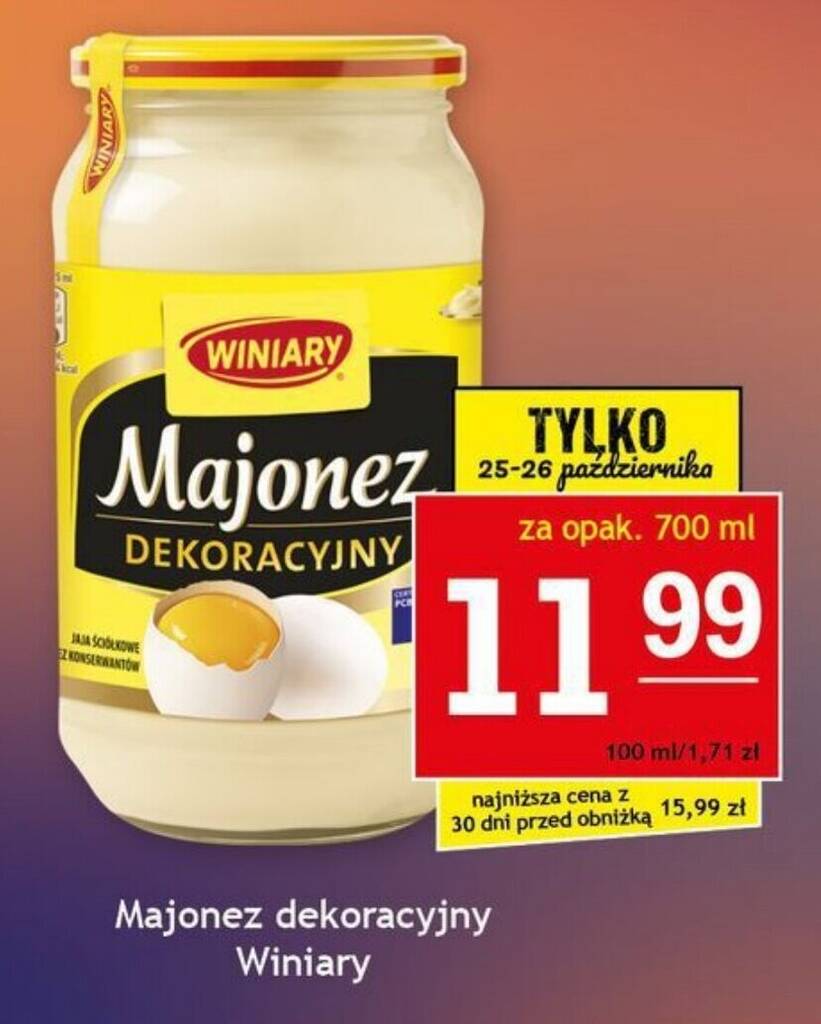 Promocja Majonez Dekoracyjny Winiary Ml W Gram Market