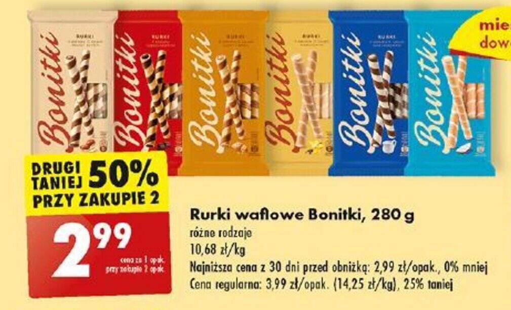 Promocja Rurki Waflowe Bonitki G W Biedronka