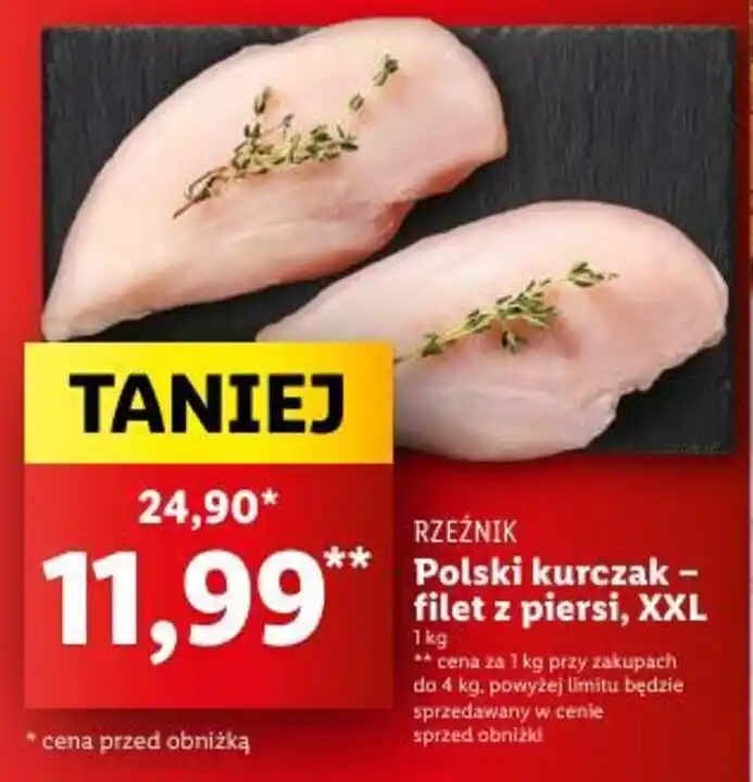 Promocja Polski Kurczak Filet Z Piersi XXL 1 Kg W Lidl