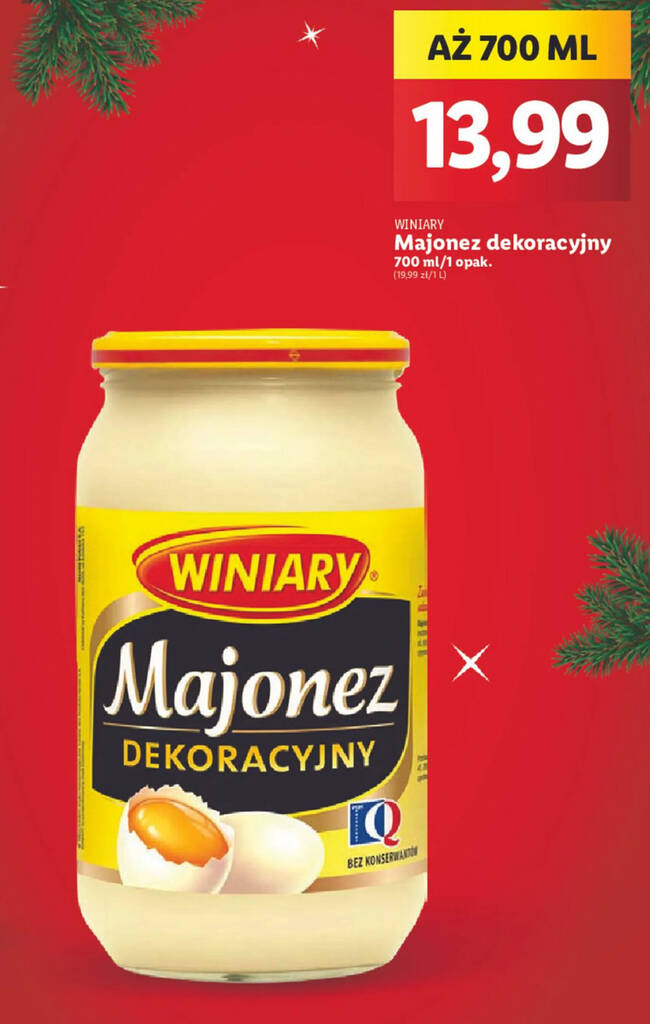 Promocja WINIARY Majonez Dekoracyjny 700 Ml W Lidl