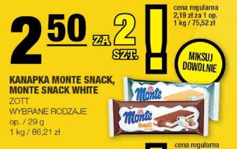 Promocja Kanapka Monte Snack Monte Snack White G Spar