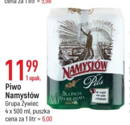 Promocja Piwo Namysłów Grupa Żywiec 4x500ml E Leclerc