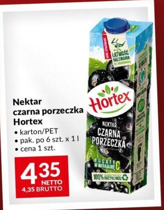 Promocja Nektar Czarna Porzeczka Hortex 1 L W Makro