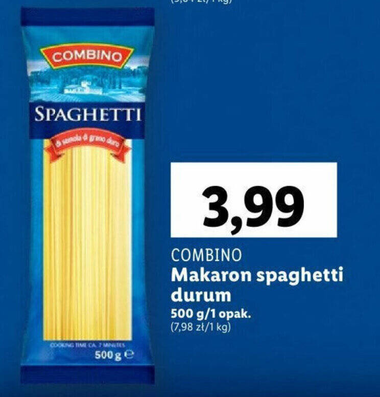 Promocja Makaron Spaghetti Durum 500 G W Lidl