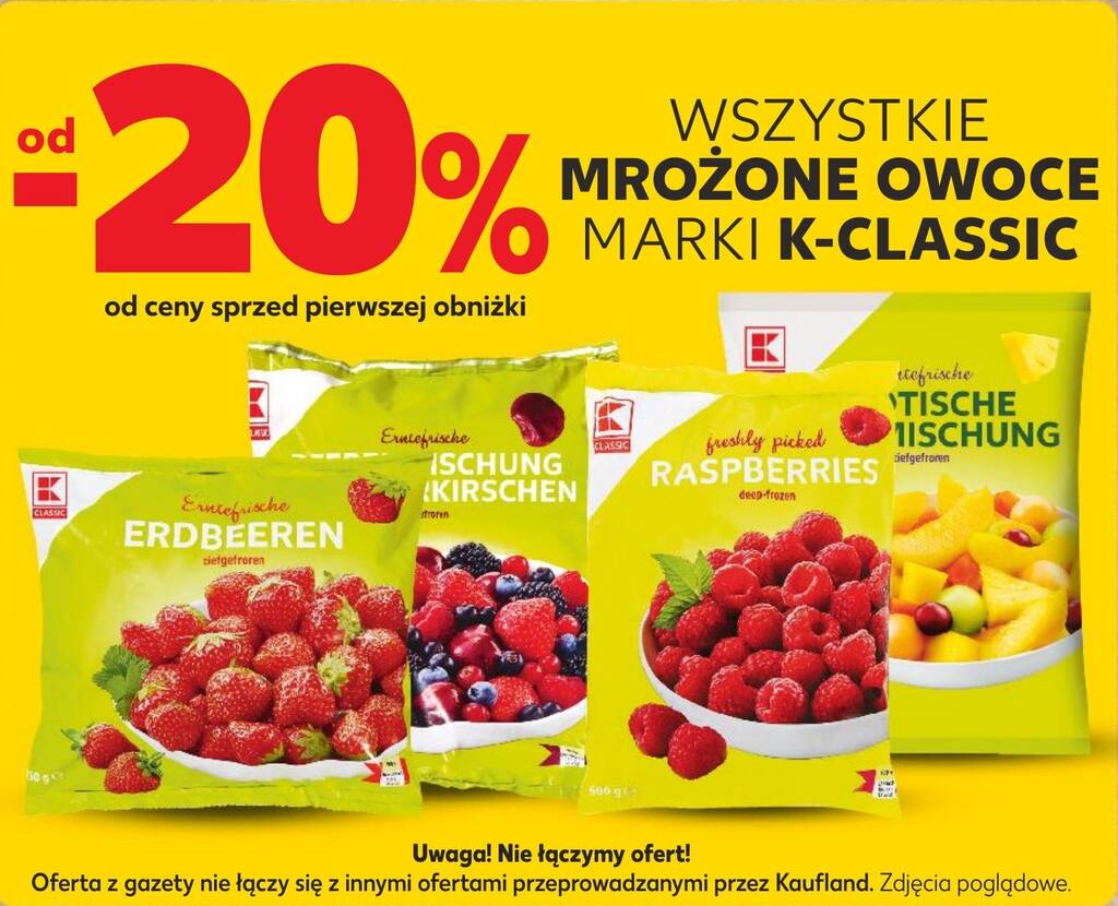 Promocja WSZYSTKIE MROŻONE OWOCE MARKI K CLASSIC w Kaufland