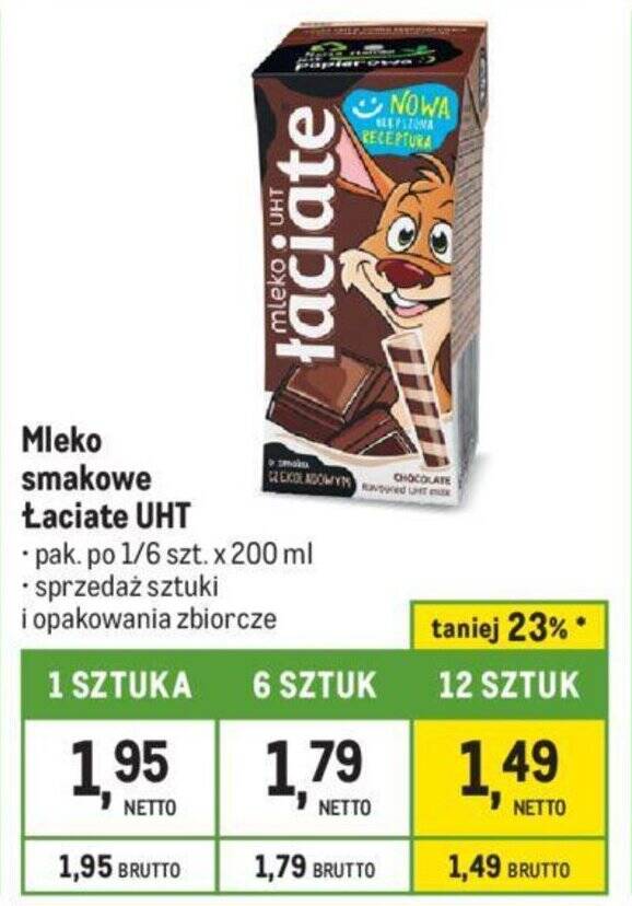 Promocja Mleko Smakowe Aciate Uht Ml W Makro