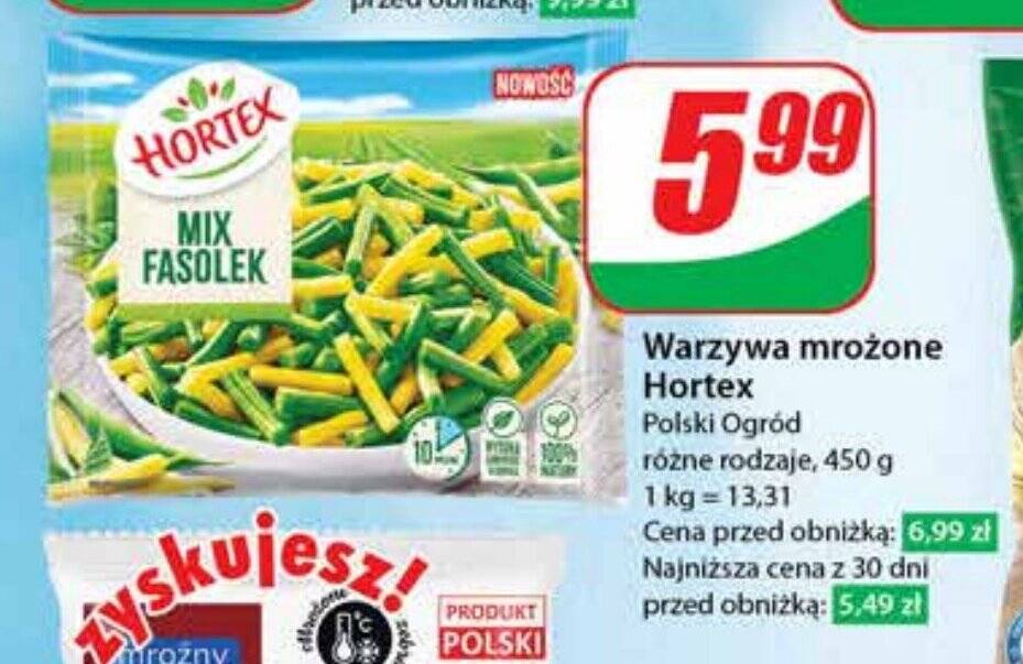 Promocja Warzywa mrożone Hortex 450g w Dino