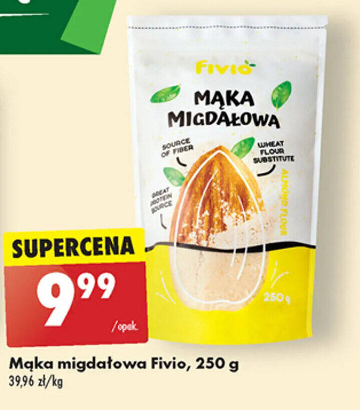 Promocja Mąka migdałowa Fivio 250 g Biedronka