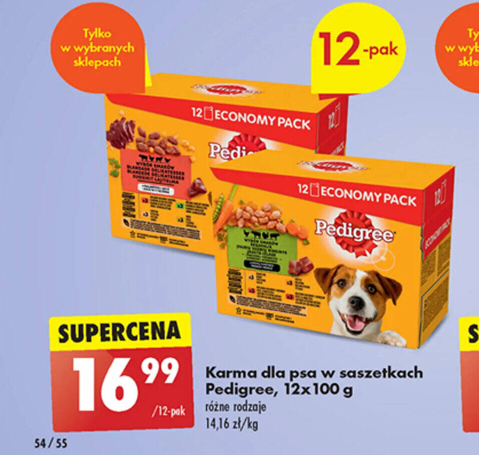 Promocja Karma Dla Psa W Saszetkach Pedigree 12x100 G Biedronka