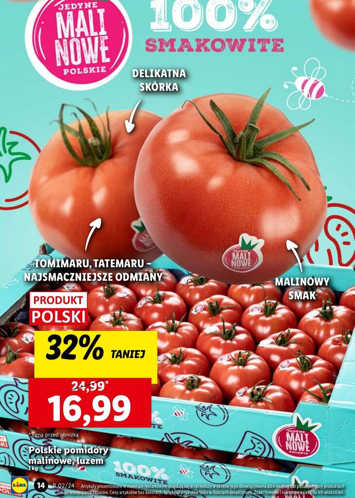 Promocja Polskie Pomidory Malinowe Luzem Kg W Lidl