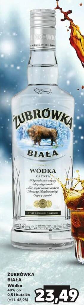 Promocja ŻUBRÓWKA BIAŁA Wódka 0 5 l w Kaufland