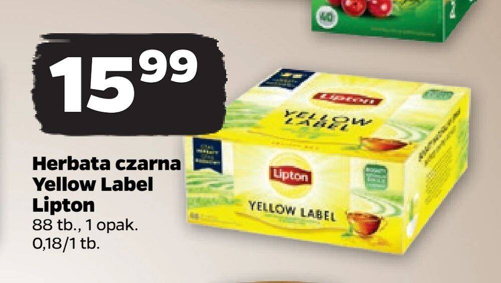 Promocja Herbata Czarna Yellow Label Lipton W Netto