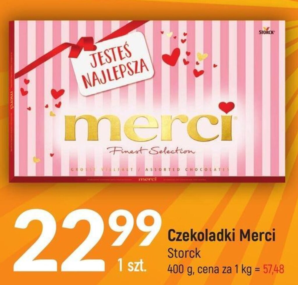 Promocja Czekoladki Merci 400g W E Leclerc