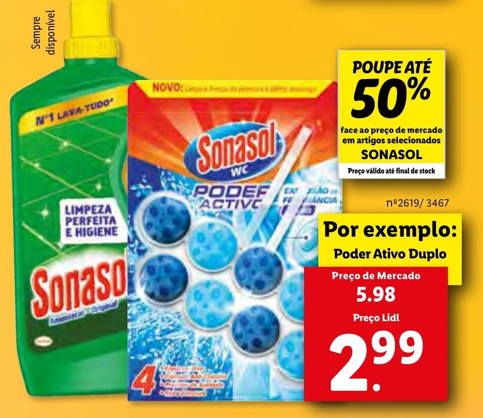 Promo O Sonasol Poder Activo Duplo Em Lidl