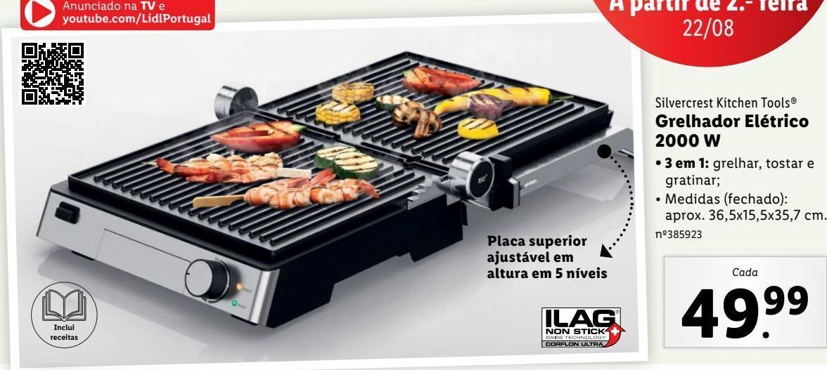 Promoção Grelhador silvercrest em Lidl