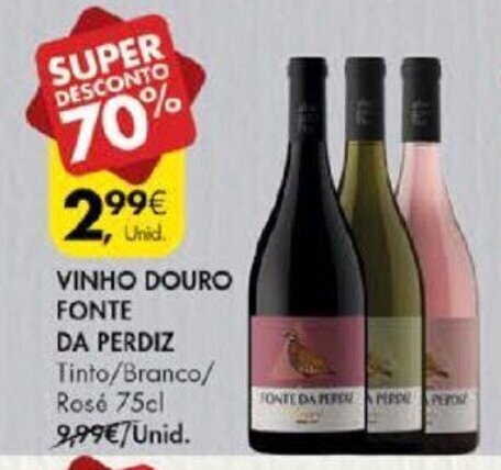 Promoção Vinho Douro Fonte Da Perdiz 75cl em Pingo Doce