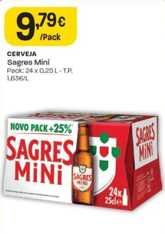 Promoção Cerveja Sagres Mini em Intermarché