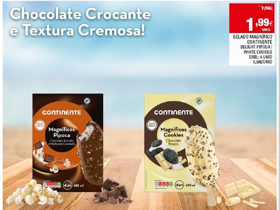 Promoção Gelado Magnífico Continente 4 Unid em Continente