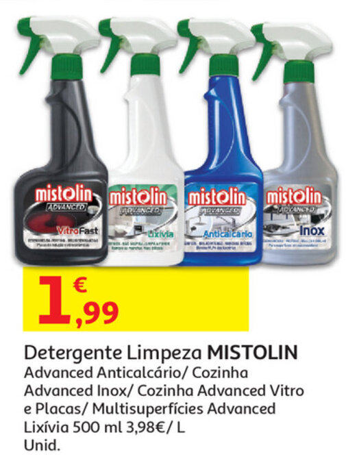 Promoção Detergente Limpeza Mistolin 500ml em Auchan